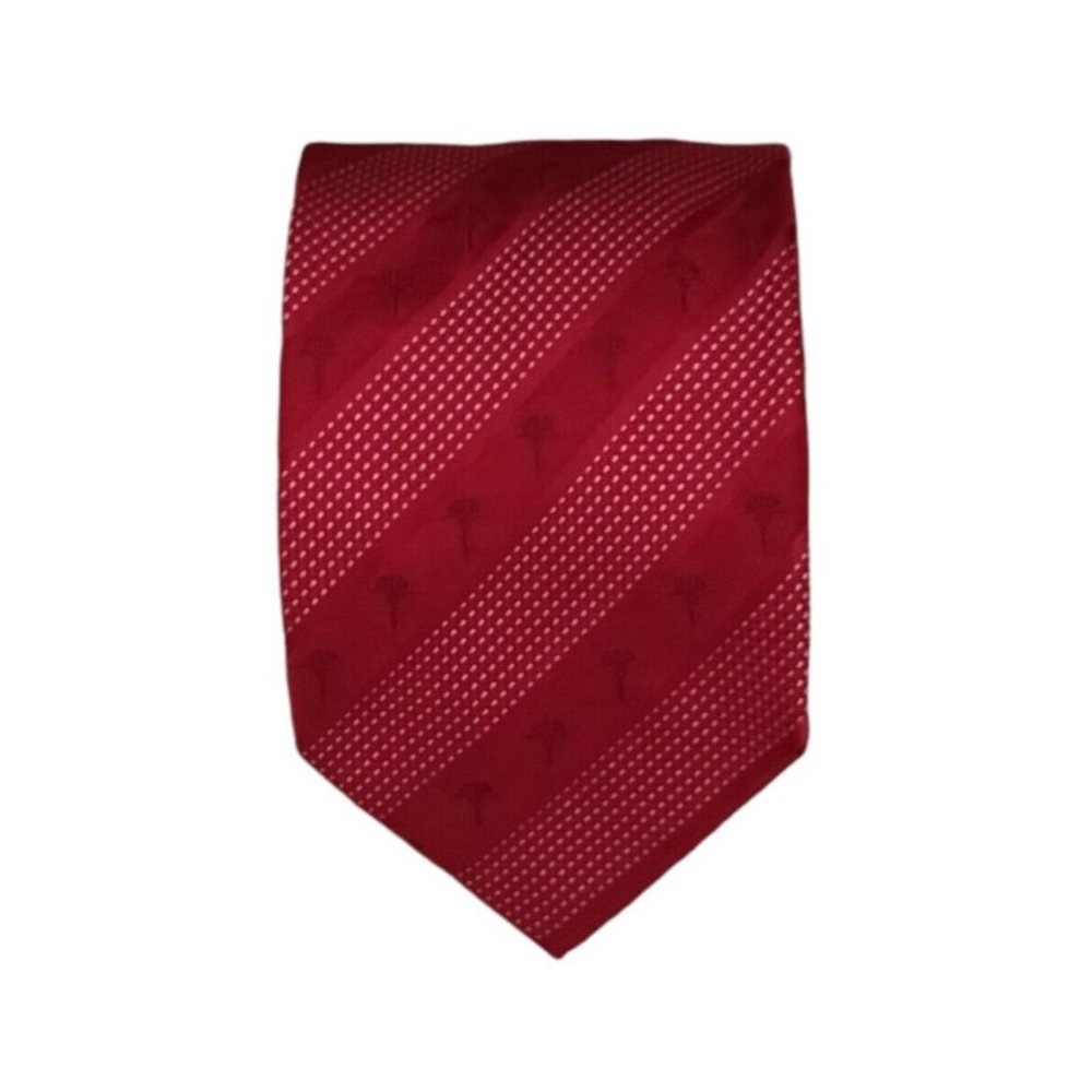 JOOP! Red Striped Monogrammed Logo Silk Tie ITALY 59"/ 3.2" EC